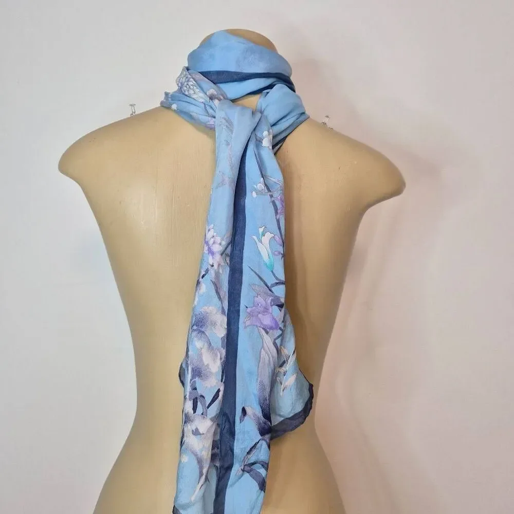 Watercolor silk scarf